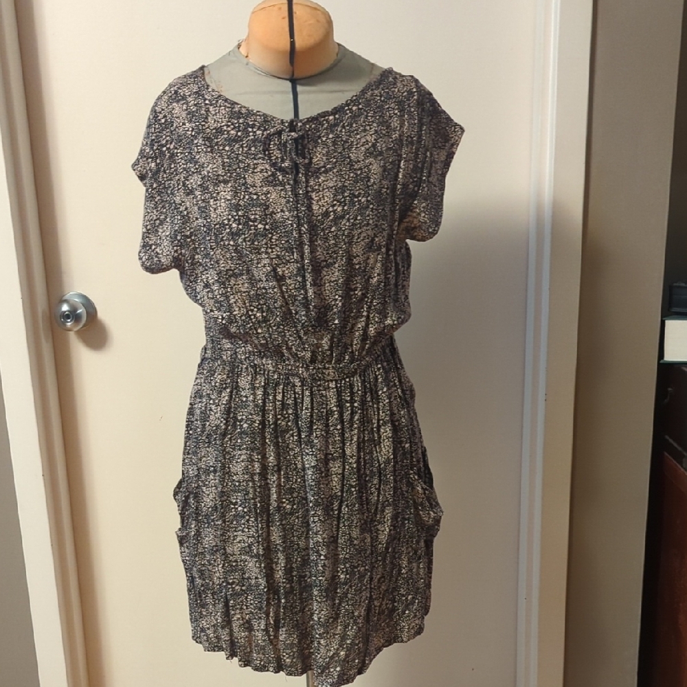 Vintage Italian Black and Cream Women's Dress
